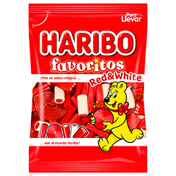 Haribo red and white