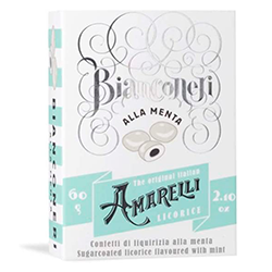 Regaliz negro amarelli bianconeri menta