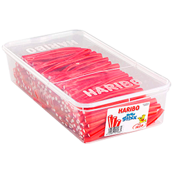 Regaliz dulce Haribo balla stixx fresa sin pica