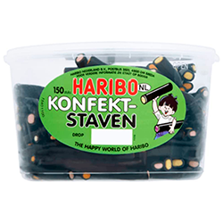 Regaliz negro Haribo konfekt staven