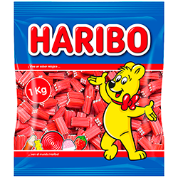 Regaliz dulce Haribo ladrillos nata fresa