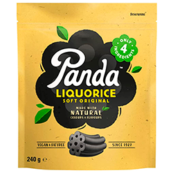Regaliz negro Panda Liquorice Cuts 240g